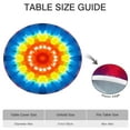 thumbnail image 6 of Tie Dye Heart Accent Mandala Pattern Round Fitted Tablecloth with Elastic Edge,Dining Table Cover Waterproof,Outdoor Round Tablecloth for Camping,Dining,Indoor and Outdoor, 6 of 7