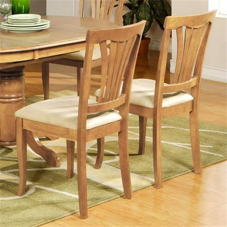 Oak Hall Seat - Wooden Imports AVON11-CC-OAK 2 Avon Chair with Cushion Seat - Oak