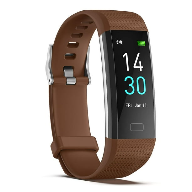Ip68 Activity Tracker Smart Bracelet with Heart Rate Monitor Smart Watch Brown