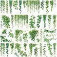 thumbnail image 1 of 12 hojas de hermosas hojas de hiedra verde y enredaderas, pegatinas de transferencia para frotar, plantas verdes, pegatinas decorativas para ventanas., 1 of 7