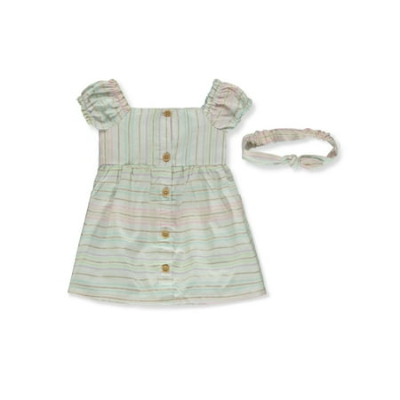 

Penelope Mack Baby Girls 2-Piece Stripe Sundress & Headband - white/multi 3 - 6 months (Newborn)
