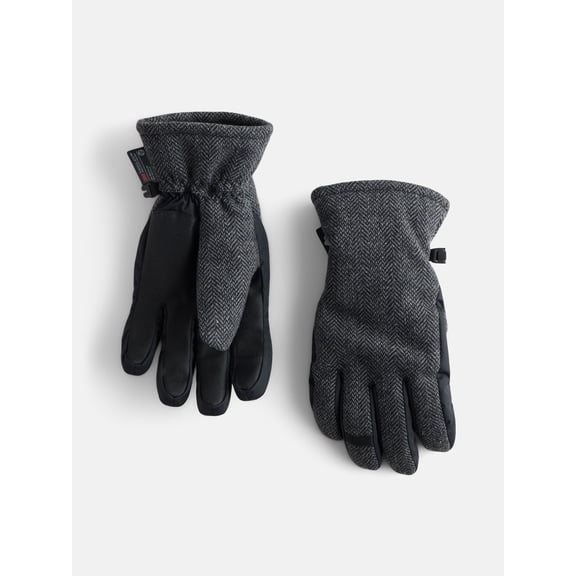 Ozark Trail Women's Herringbone Ski Gloves, Black, S/M