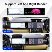 MOOKAKA 12.3+12.3 Smart Display Radio Audio Media Player for Toyota Camry 2015 2016 2017 Car Navigation GPS Upgrade Headunit Android Replacement 1080P Screen Carplay Accessories