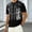 Black h, variant on Men's Solid Color Geometric Jacquard Short Sleeve Round Neck Athletic T-Shirt, Quick-Dry Sporty Top for Training, Running, Gym Workouts and Outdoor Activities Blue c L