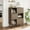 Brown, variant on Senfot Modern Accent Cabinet with Doors and 3-Tier Storage Cabinet, Wooden Buffet Display Stand with Strong Legs for Dining Room,Kitchen, Living Room, Hallway,Brown