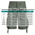 thumbnail image 4 of TAGOLD Mens Cargo Capris Pants Solid Color Loose Multi Pocket Cargo Sport Casual Mid Thigh Shorts For Outdoor Wear, 4 of 5
