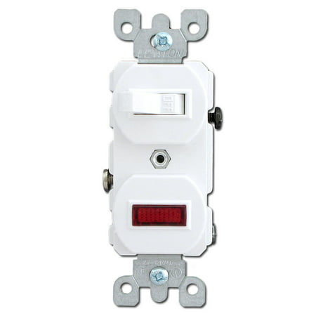 Do It Best 500615 White Commercial Single Pole Toggle Light Switch With Pilot