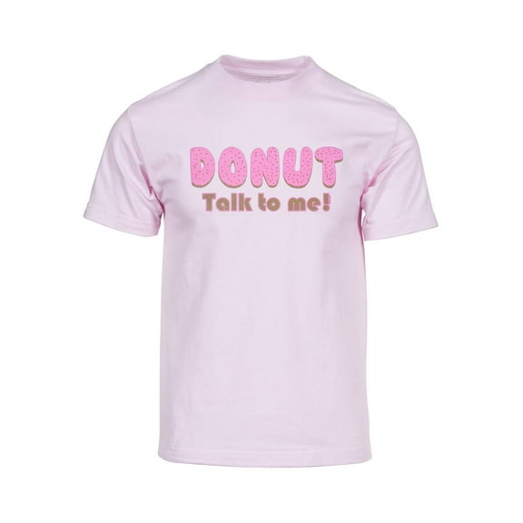 Mens Donut Talk to Me! Short-Sleeve T-Shirt - Pink - X-Large