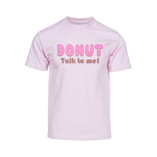 Mens Donut Talk to Me! Short-Sleeve T-Shirt - Pink - Small