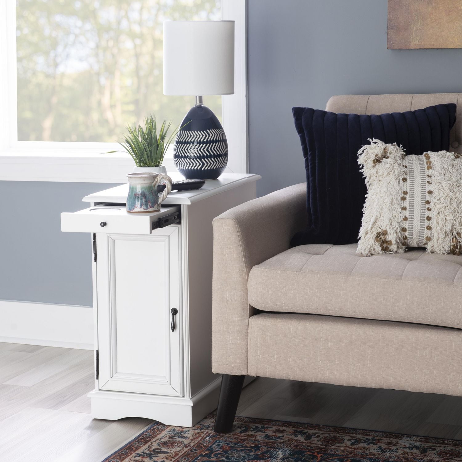 Ortiz Accent Table, White