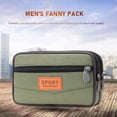 thumbnail image 2 of Multi Layer Men Phone Pouch Waist Bag Fanny Pack Canvas Purse (Camel 2), 2 of 7