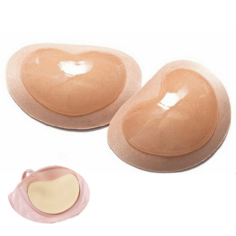 Breast Enhancer Womens Bra Inserts Silicone Breast Enhancer Shaper Push up  Bra Pads Bikini Gel Inserts Swimsuit Pads( Skin Color)
