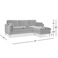 thumbnail image 3 of Pemberly Row Reversible Chaise Sectional Sofa French Beige Performance Velvet, 3 of 15