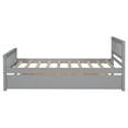 thumbnail image 6 of Twin Bed with Trundle - Grey Platform Bed Frame, Twin Size, Pine Wood, Headboard & Footboard, for Bedroom, Small Space, No Box Spring Needed, 6 of 16