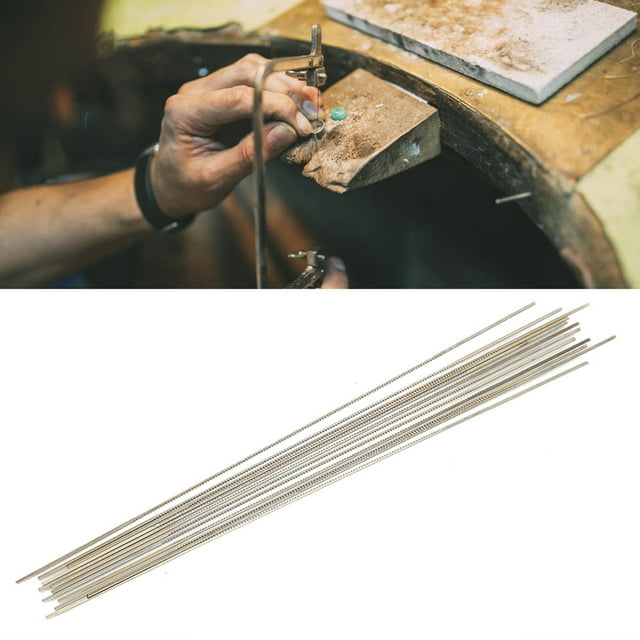 Cuchillas de Corte de Sierra de Doble Espada, Duraderas y Económicas, Herramientas Esenciales de Bricolaje, Adecuadas para Grabado en Cera de Joyería de Metal, 12 UDS.
