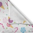 thumbnail image 3 of Kids Curtains 2 Panels Set, Sweets Pattern with Ice Cream Cones and Candy Stars Design Abstract Desserts Food, Window Drapes for Living Room Bedroom, 55W X 39L Inches, Multicolor, by Ambesonne, 3 of 3