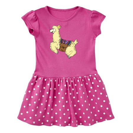 

Inktastic Cute Jumping Alpaca Gift Toddler Girl Dress