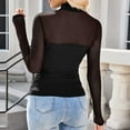 thumbnail image 4 of Juslio Womens Blouse 3/4 Sleeve Shirts Button V Neck Casual Blouses Black L, 4 of 4