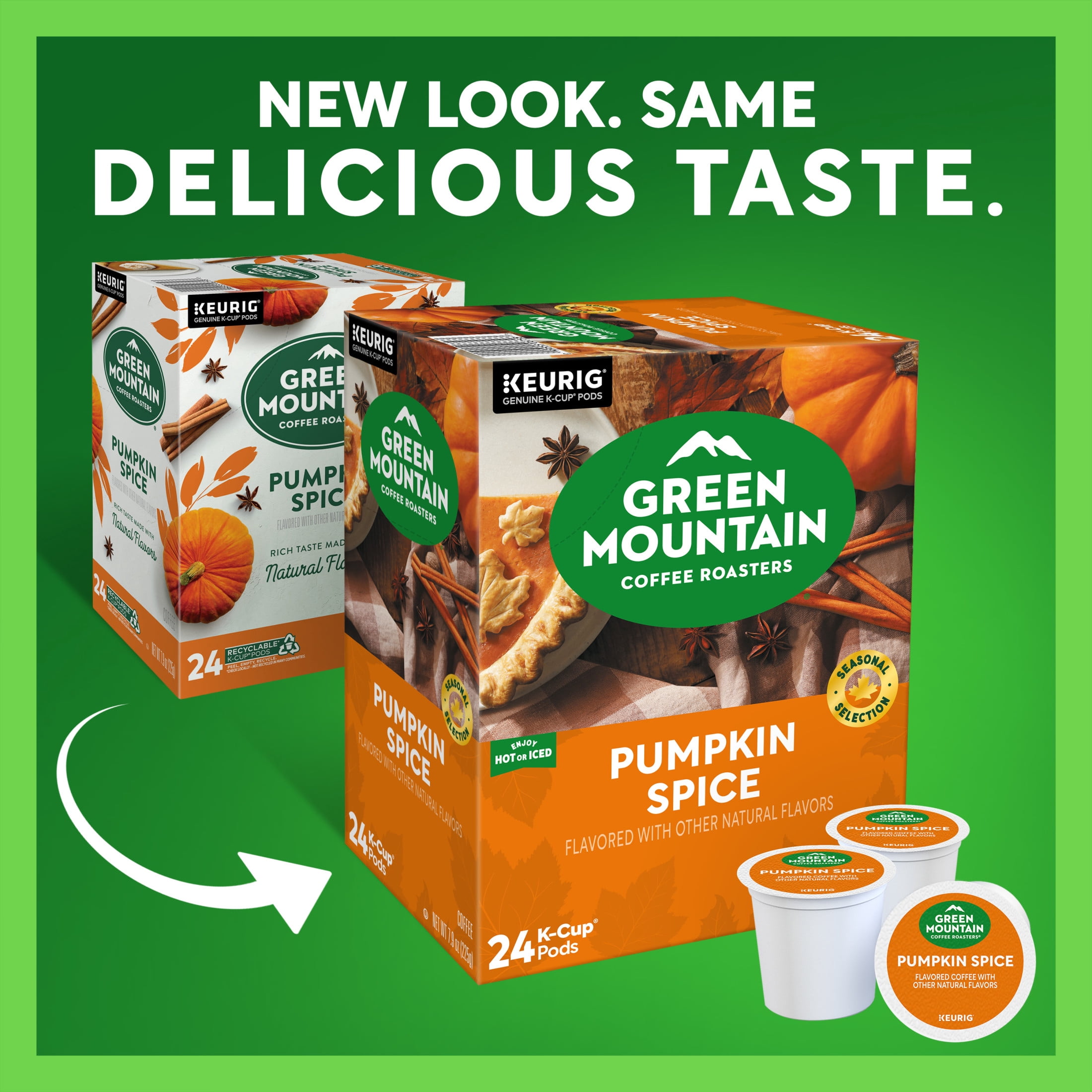 Green Mountain Coffee Roasters Pumpkin Spice, K-Cup Pods Season