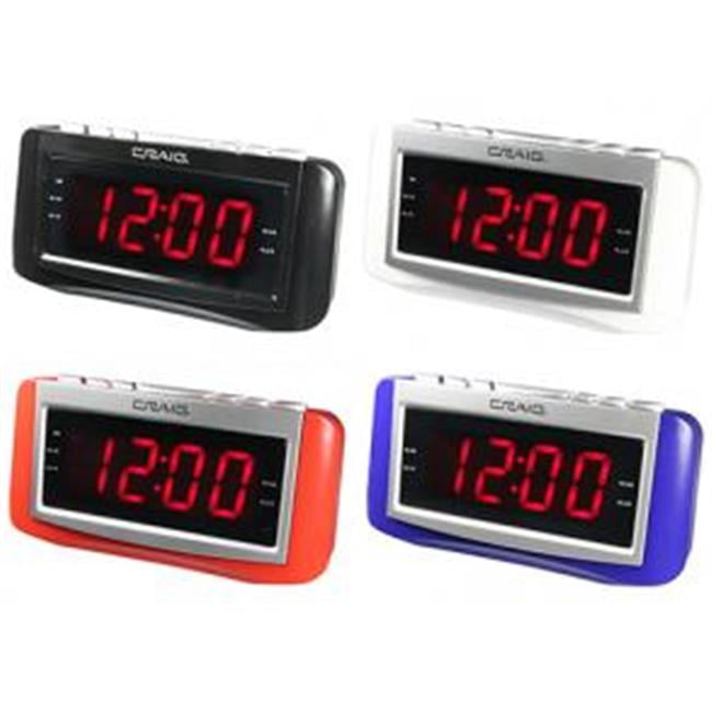 Craig CR45372 Dual Alarm Clock With 1.2 in. Pll AM & FM Radio Black