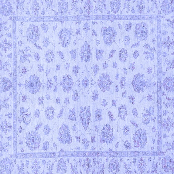Ahgly Company Indoor Square Oriental Blue Traditional Area Rugs, 5' Square