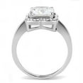 thumbnail image 3 of High polished (no plating) Stainless Steel Ring with AAA Grade CZ in Clear for Women Clear Stone Color Style TK3242 Size 10, 3 of 4