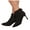 Black, variant on Womens High Heels Dress Boots for Ladies Bride Wedding Bow Fashion Pointed Toe Stiletto Pumps Dressy Short Ankle Booties Party Favor White