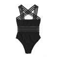 thumbnail image 3 of Traje de baño para mujer Ropa de playa de una pieza,Negro M Nituyy GL714-YZ12796A2, 3 of 7