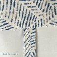 thumbnail image 4 of DriftAway Roman Linen Blend Blackout Tie Up Curtain for Kitchen Adjustable Balloon Watercolor Stripe Textured Printed Roman Shades for Small Window Single Rod Pocket Window Coverings 45W x 63L Navy, 4 of 8