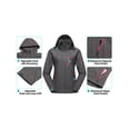 thumbnail image 3 of Little Donkey Andy Women's Waterproof Breathable Hiking Travel Rain Jacket Lightweight Hooded Windbreaker Rain Shell Coat Grey M, 3 of 7
