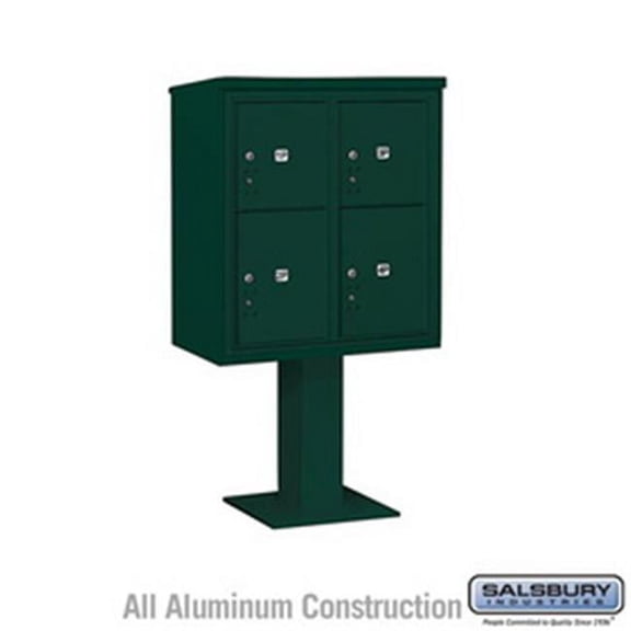 Salsbury Industries 64168GY-A 1 Wide Assembled Standard Metal Locker with Four Tier, Gray - 6 ft. x 18 in.