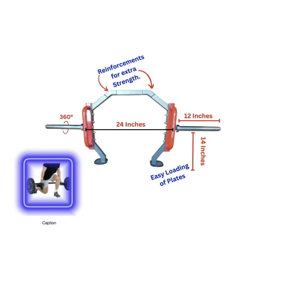 Dead Lift Bar | Hex Bar | Trap Bar Open Ended Design SQUARE