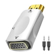 thumbnail image 1 of Ruifaya Adaptador convertidor de vídeo HDMI macho a VGA hembra de 1080P con salida de audio, 1 of 7