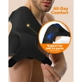 thumbnail image 3 of Lightweight Breathable Shoulder Brace for Frozen Shoulder, Adhesive Capsulitis, Shoulder Compression Sleeve for Preventing Strains and Dislocation, Arm Sling Shoulder Support for Men & Women, Black, 3 of 7