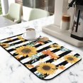 thumbnail image 2 of Washable Rubber Sunflower Cute Floral Dish Drying Mats for Kitchen Counter Home Large Coffee Bar Pad Accessories and Decor for Utensils Stemware 19.5''x12'', 2 of 7