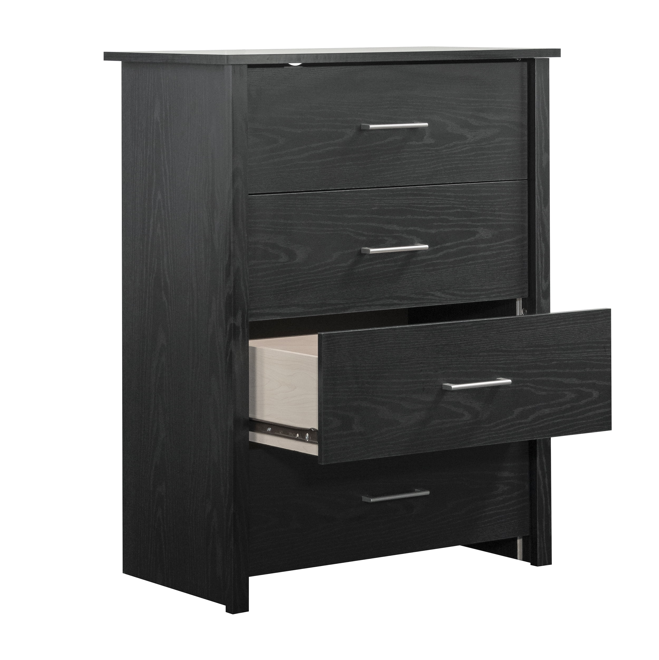 Mainstays Hillside 4Drawer Dresser, Black Finish  (图5)