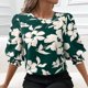 thumbnail image 5 of Eres Más Que una Camisa de Puntuación de Prueba, Verano Suelto Casual Cinco Cuartos de Manga Cuello Redondo Impreso para Mujeres, 5 of 7