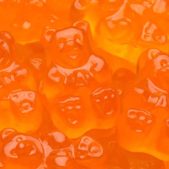 2,400ct Orange Flavored Gummy Bears Bulk Candy For Parties & Candy Bowls (20lb Case)