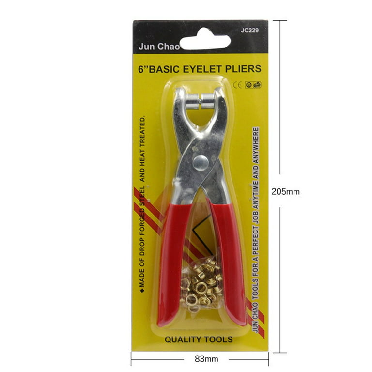 Steel Eyelet Grommet Kit Plier Hole Punch Leather Fabric Canvas Setter  Repair