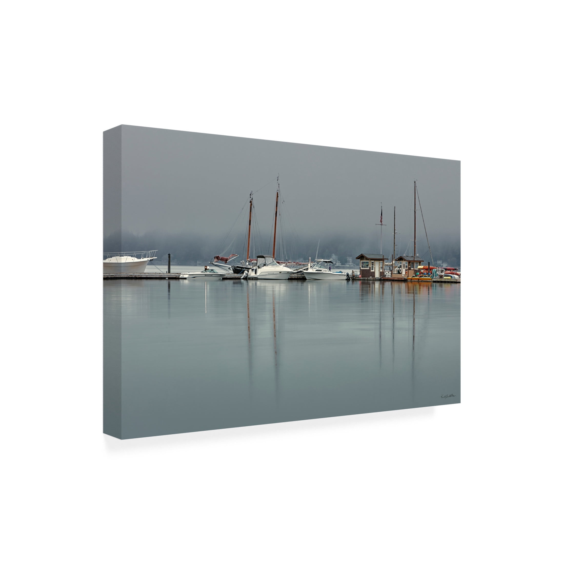 Canvas Wall Art - Kent Burkhardsmeier 'Positioned' Wall Art for Living Room, Bedroom, or Office Décor by Trademark Fine Art - 32 x 22 Inches