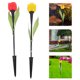 thumbnail image 4 of GOOHOCHY Juego de 2 lámparas solares de tulipán para exteriores, decoración de jardín, color aleatorio, 4 of 8