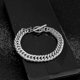 thumbnail image 4 of Pulsera de Cadena de Acero Inoxidable Shaofei Hip Hop Plata 6,30 a 23,62 pulgadas, 4 of 5