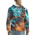 thumbnail image 7 of Cauagu Blue Dragon And White Tiger for Women's Hooded Sweatshirts Pullover Hoodie for Women Fall Workout Sweat Long Sleeve Preppy Sweatshirts-Medium, 7 of 7