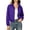 Purple, variant on Admvng Women's Stand Collar Full Zip Cropped Windbreaker Jacket Pocket Lightweight Casual Outerwear