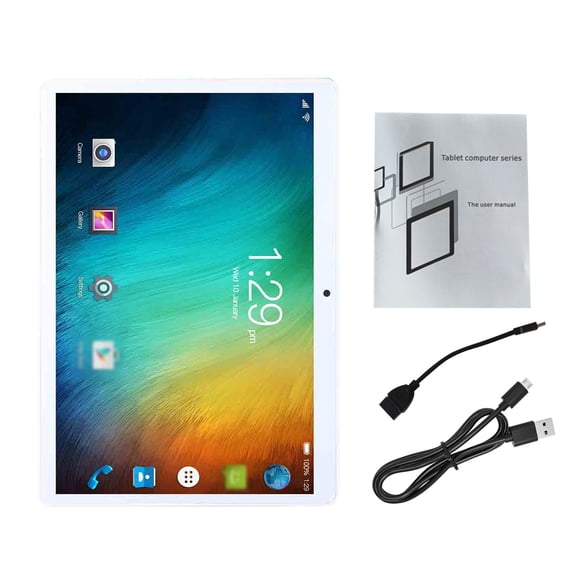 Tablet with GPS and BT Inch 10 Inch Tablet for 11, 6GB RAM 128GB ROM, Dual SIM Slot, 10" HD Display, 5MP Front + 8MP Rear Camera, 2.4G/5G WiFi, BT, GPS, TF Card Slot, 8000mAh Battery, Type-C