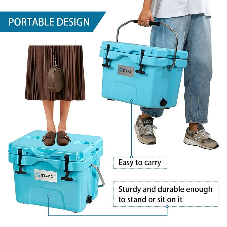 SKTAKOL 16 Quart Portable Big Front Latch Hard Plastic