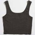 thumbnail image 6 of MRULIC tank tops women Women Tops Solid Sleeveless Pullover Vest Tank Crop Shirts Womens tank tops Brown + US：16-18, 6 of 9