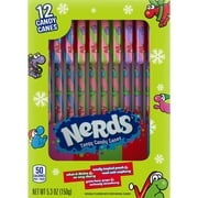 Nerds Holiday Candy Canes, Grape Flavor, 12ct Box, 5.3oz