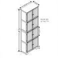 thumbnail image 4 of 72" Tall China Storage Cabinet with 8 Doors, 4-Tier Kitchen Pantry Storage Cabinet, Home Farmhouse Bookshelf Cabinet for Living Room, Kitchen, Office, Bedroom (Oak, 24" W x 12.4" D x 72" H), 4 of 8