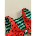 thumbnail image 5 of Bagilaanoe Toddler Baby Girls Swimsuits 2 Piece Bikinis Set Watermelon Print Sleeveless Vest Tops + Briefs 6M 12M 18M 24M 3T 4T Kids Swimwear Bathing Suit Beachwear, 5 of 8